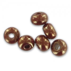 Cuentas de Rocalla Preciosa 6/0 4 mm - Luster Gold Chocolate x20 g