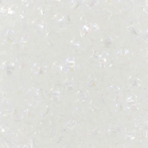 Cuentas de Rocalla Preciosa 9/0, 2,5 mm - Crystal AB, 20 g