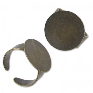 Anillo disco plano 18 mm bronce x1