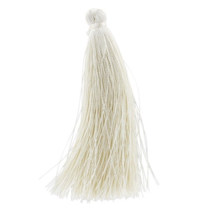 Pompón imitación de seda 63-66 mm Marfil x1