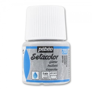 Pintura Setacolor Lentejuelas Plata (n°209) x45ml