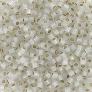 Miyuki Delica 11/0 DB0221 - White Opal Gilt Lined