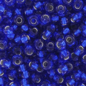 Preciosa Cuentas de rocalla 9/0 2,5 mm - Sapphire Silver Lined x10g
