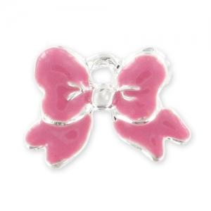 Dije esmaltado nudo 11 mm Rosa x1