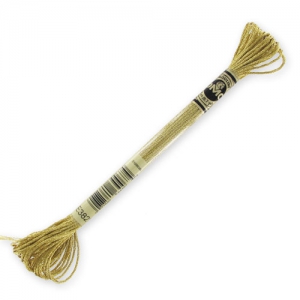 Hilo para bordar DMC Mouliné Efecto Luz Gold (3821) x8m