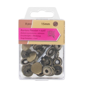 Corchetes Y herramienta para colocar 15 mm bronce x8