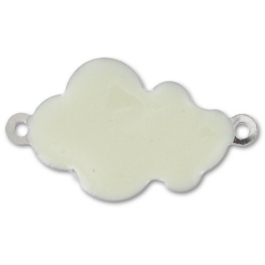 Separadores nubes esmaltadas epoxi 26x15 mm Crema x6