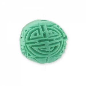 Redonda Imitación Cinabrio 12 mm Verde x1