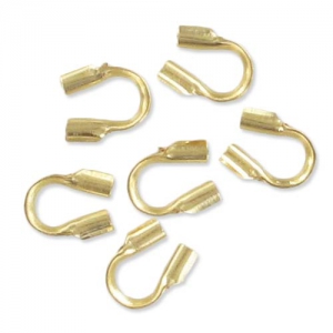 Protecciones para hilo de acero 0.8 mm de Gold filled x10
