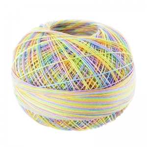 Hilo algodón Lizbeth talla 20 Rainbow Taffy n°153 x192m