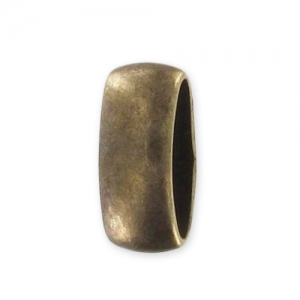 Cuenta pasante 12x5 mm bronce x1