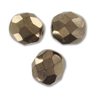 Facetadas 8 mm Gold Bronze x20