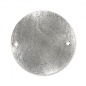 Separador disco 2 agujeros 25 mm plateado antiguo x1