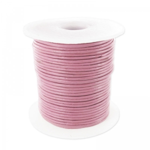 Cordón de cuero 1 mm Rosa antiguo x 25 m