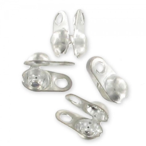 Terminales para cadena de bolas 3,2 mm Chapado Plateado envejecido x10