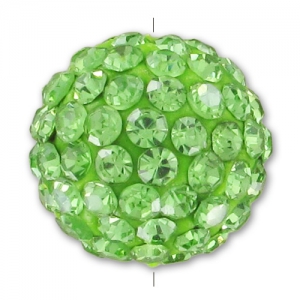 Redonda plastilina strass coreano 10 mm Peridot x1