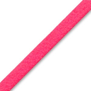 Cordón de Antelina 3x1.3 mm Rosa Néon x 2.8 m