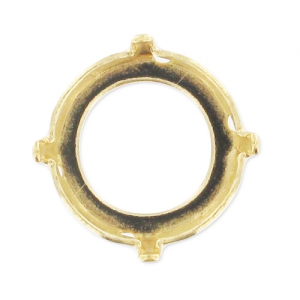 Engaste PureCrystal 1122 Rivoli redondo 12 mm dorado