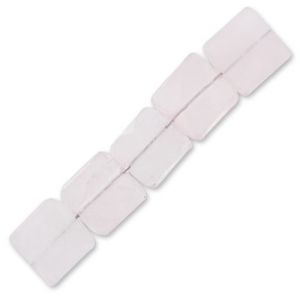 Cuenta Cuarzo Rosa cuadro facetado 10 mm x1