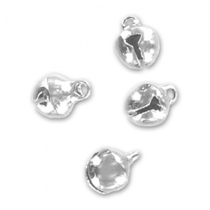 Dijes cencerros 6 mm rodiado x20