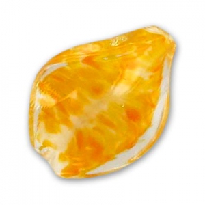 Cuenta retorcida 30x20 mm Crystal/Milky Light Orange x1