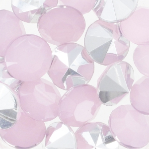 Cabujón redondo 8 mm Rosa Opal x20