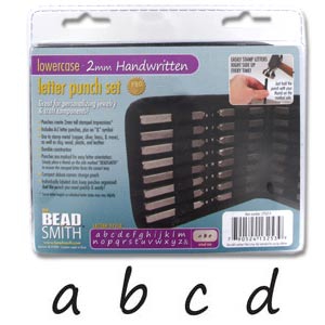 Punzones letras: Minúscula Manuscrito 2 mm