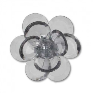 Flor sobre regadera 40 mm Light Grey x1