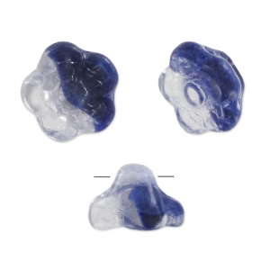 Flores botones 8 mm Crystal Cobalt x20