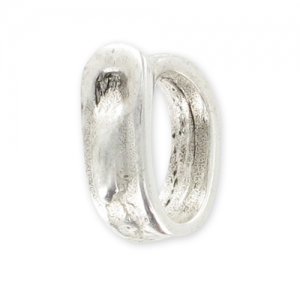 Cuenta pasante bucle de cinturón 13x6 mm plateado antiguo x1