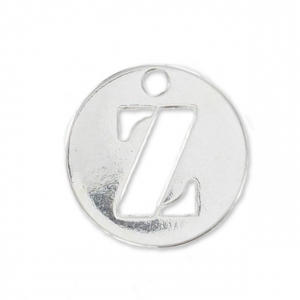 Dije letra Z - 8.5mm de Plata Ley x1