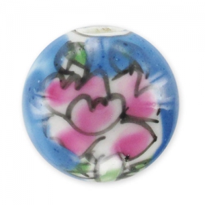 Redonda de cerámica 16 mm Rosa/Azul x1