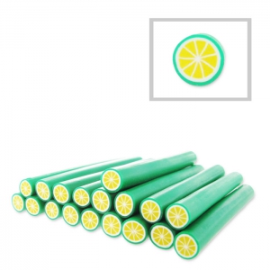 Caña arcilla polimerica 5x50 mm Limón Verde