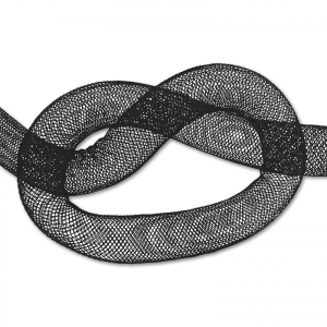 Malla tubular 16 mm Negro x 1 m
