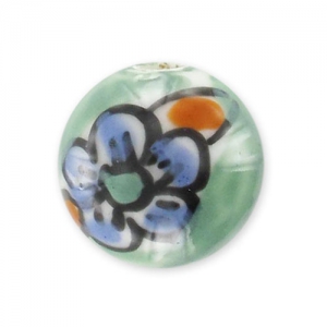 Redonda de cerámica 12 mm Azul/Verde x1