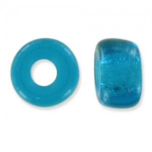 Cuentas con agujero grande - Pony Beads 6 mm - Preciosa - Capri Blue x15