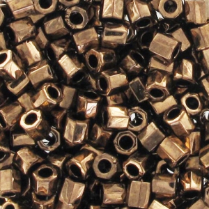 Miyuki Delica 8/0 Hex Cut DBLC0022 - Bronce oscuro metalizado x10 g