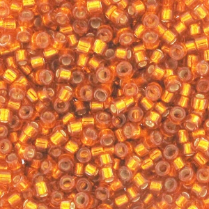 Miyuki Delica 11/0 DB1333 - Dyed Silver Lined Burnt Orange