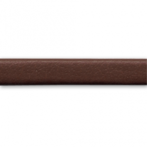 Cordón cuero reconstituido plano doble 3 mm Moreno x1m