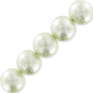 Cotton Pearls Miyuki 14 mm Verde de agua x4