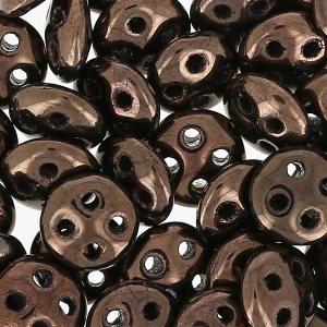 Czechmates Quadralentil 4 agujeros 6 mm Dark Bronze x5g