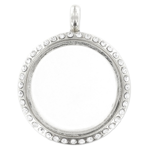 Colgante strass magnetizado personnalizable 37x30 mm rodiado x1