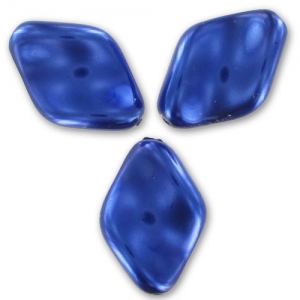 Perlas retorcidas nacaradas 19x13 mm Marine Blue x10
