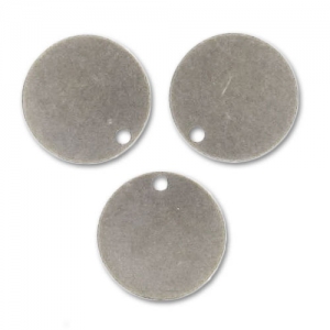 Cequíes lisos 10 mm plateado antiguo x5