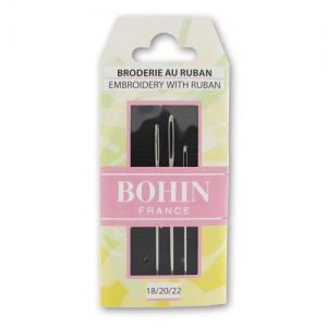 Agujas de bordar de cinta Bohin N°18/20/22 x3