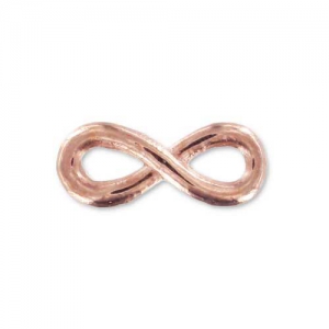 Separador infinito 15x6 mm Dorado rosa x1