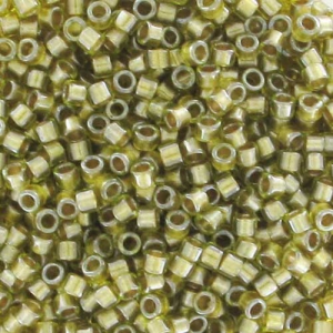 Miyuki Delica 11/0 DB0908 - Spkl Light Yellow Lined Chartreuse