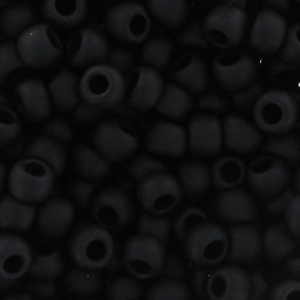 Rocalla Toho 11/0 TO11R49F - Opaque Frosted Jet x8g