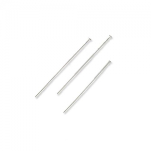 Bastón cabeza de alfiler Acero inox 25x1,5x0,6 mm x10