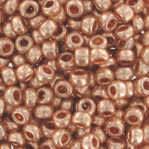 Cuentas de Rocalla Preciosa 9/0, 2,5 mm - Terra Metálico - Dorado cobrizo x 20 g